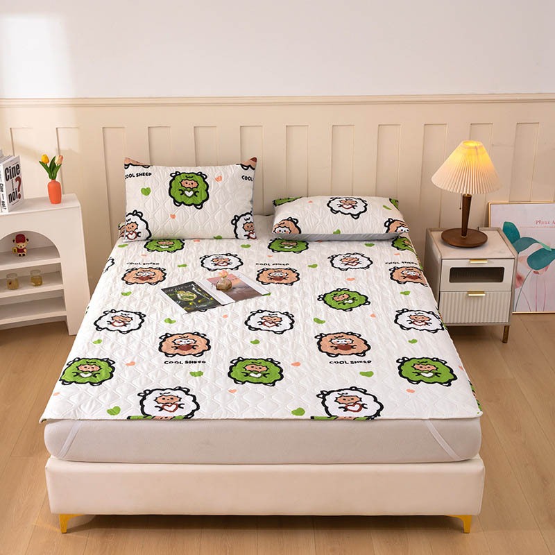 ป้องกันไรฝุ่น ผ้าปูที่นอนกันน้ำ กันน้ำ100%TPU ป้องกันไรฝุ่น ผ้ารองฉี่ รัดมุม ซักเครื่องได้ 3/3.5/5/6ฟุต