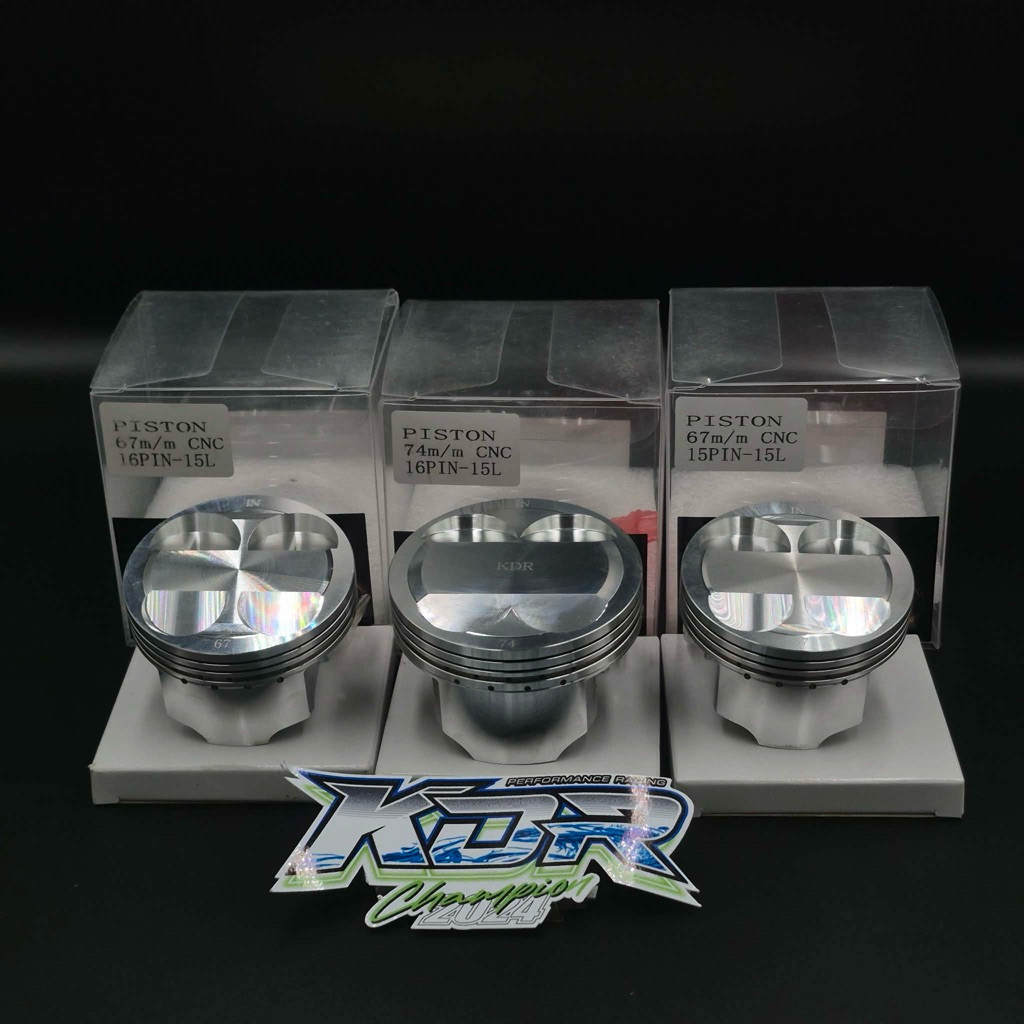 ลูกสูบ KDR สลัก15/16 พร้อมปาดหัว+หลบวาว CNC ตามสเป็ค 200Gps 66-67-68-70-72-74มิล