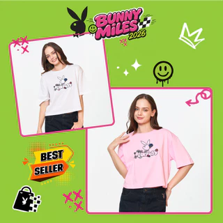 PLAYBOY 06PB เสื้อCROP เสื้อผ้าผู้หญิง/เสื้อ/เสื้อยืดทรงครอบ P1WT265TF020 P1WT265TF036 P1WT269TF008