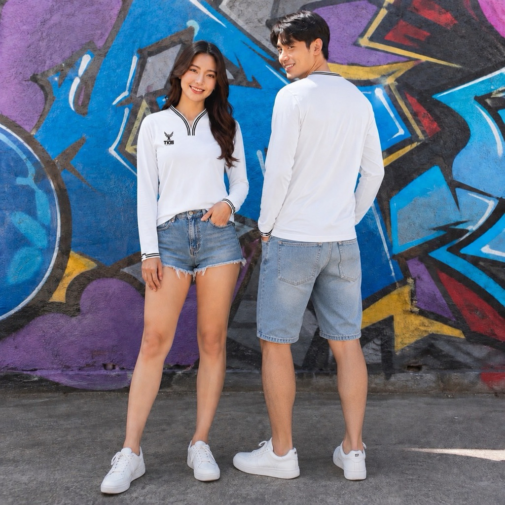 เสื้อกีฬาแขนยาว T02 ผ้า Micro Sport ใส่ได้ทั้งผู้หญิงและผู้ชาย