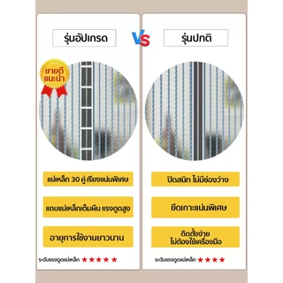 ม่านแม่เหล็กกันยุง 90/100/120X210 ซม. ม่านกันยุงประตู หม่านประตู มุ้ง แถบตีนตุ๊กแก ฟรี