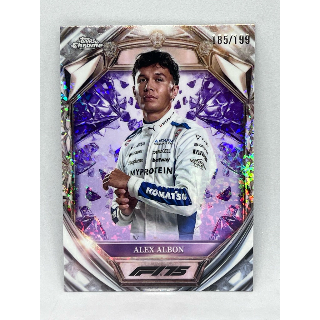 การ์ด F1 Topps Chrome F1 2025 Alex Albon Diamond 75th Anniversary /199