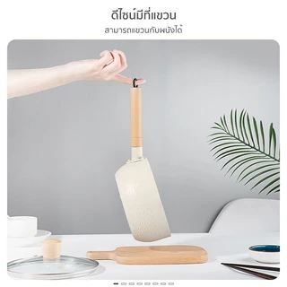 Simplus หม้อหิมะสไตล์ญี่ปุ่น ขนาด 18/20 ซม. ไม่ติด ปลอด PFOA/PFOS หม้อนมขนาดเล็ก หม้ออาหารเสริมสำหรับเด็ก 2-3 คน GUOJ020