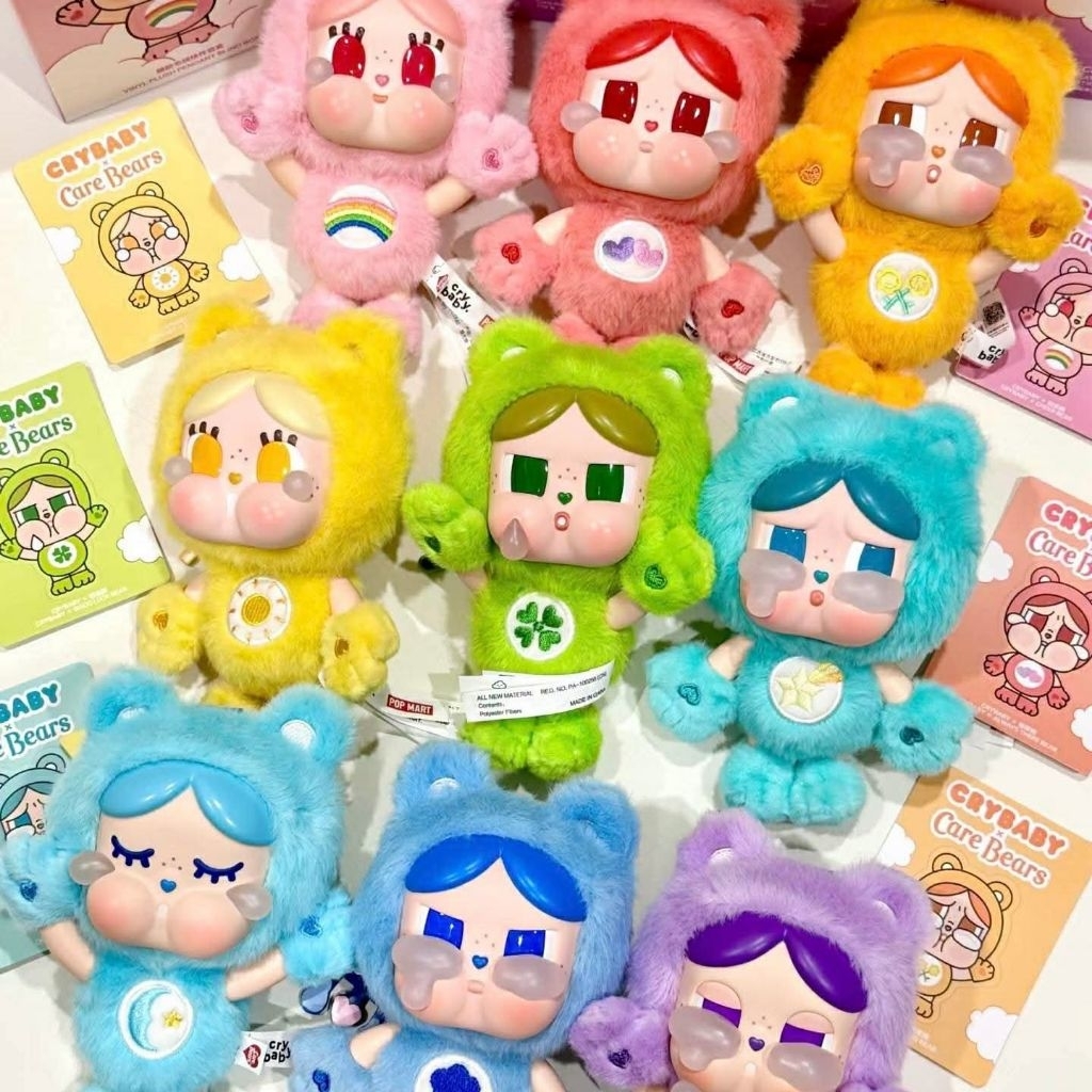 (พร้อมส่งในไทย🇹🇭)พวงกุญแจ crybaby x care bear งานแท้100% สุ่ม/เลือกตัวได้