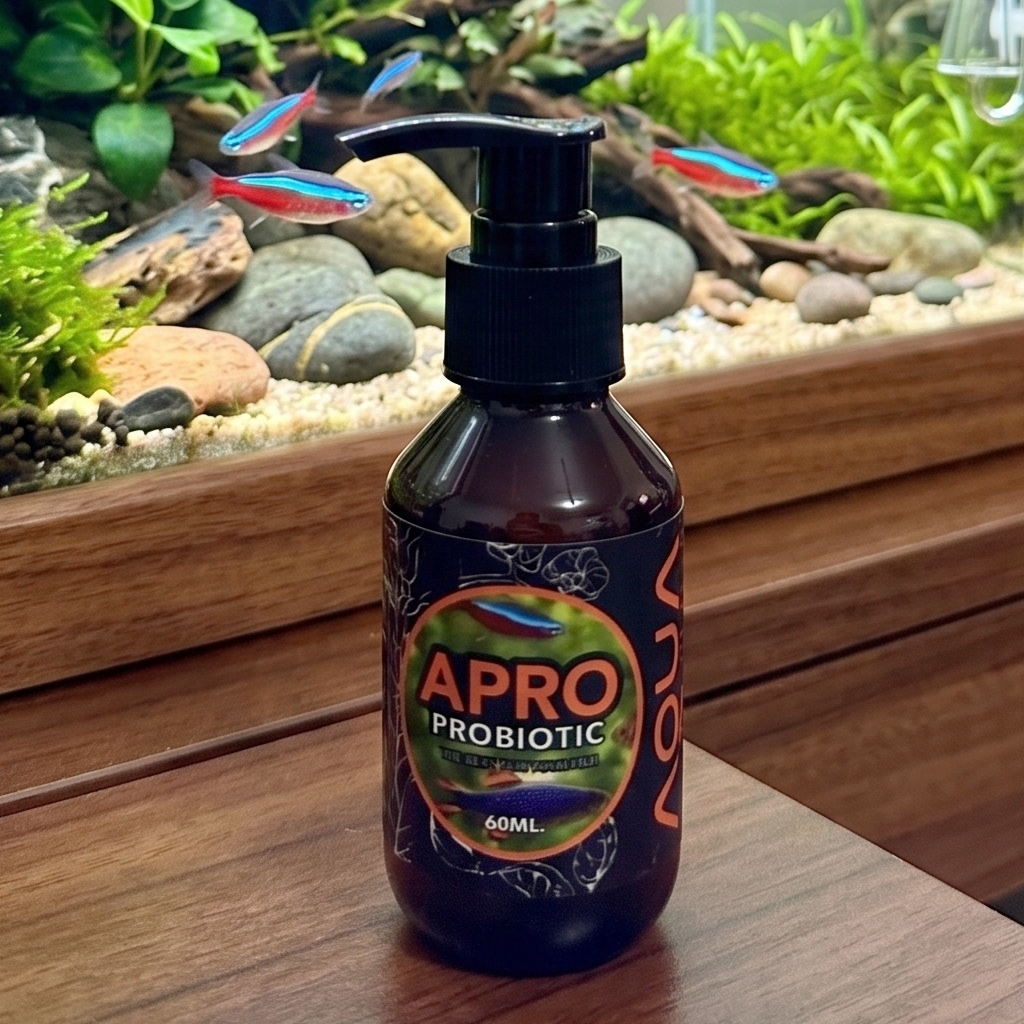 APRO PROBIOTIC (60 mL) โพรไบโอติกส์เข้มข้นสำหรับปลาสวยงาม ปลาย่อยอาหารได้ดี ลดแก๊ส เสริมภูมิคุ้มกัน 