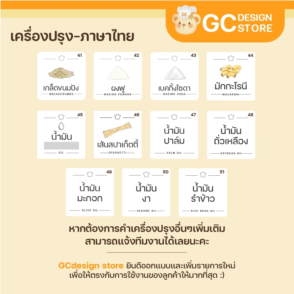 [ขายดี]สติ๊กเกอร์เครื่องปรุงกันน้ำ จัดระเบียบเครื่องปรุง สติ๊กเกอร์ติดกระปุก ติดขวด ราคาต่อชิ้น H004 thumbnail 8