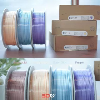 Bambu PLA SILK+ : เส้นพลาสติกเงา คล้ายโลหะ มี RFID 1Kg (ใช้กับ 3D Printer ยี่ห้ออื่นได้)