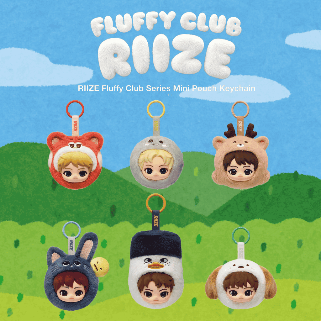 พร้อมส่ง...ของแท้ RIIZE Fluffy Club Series Mini Pouch Keychain