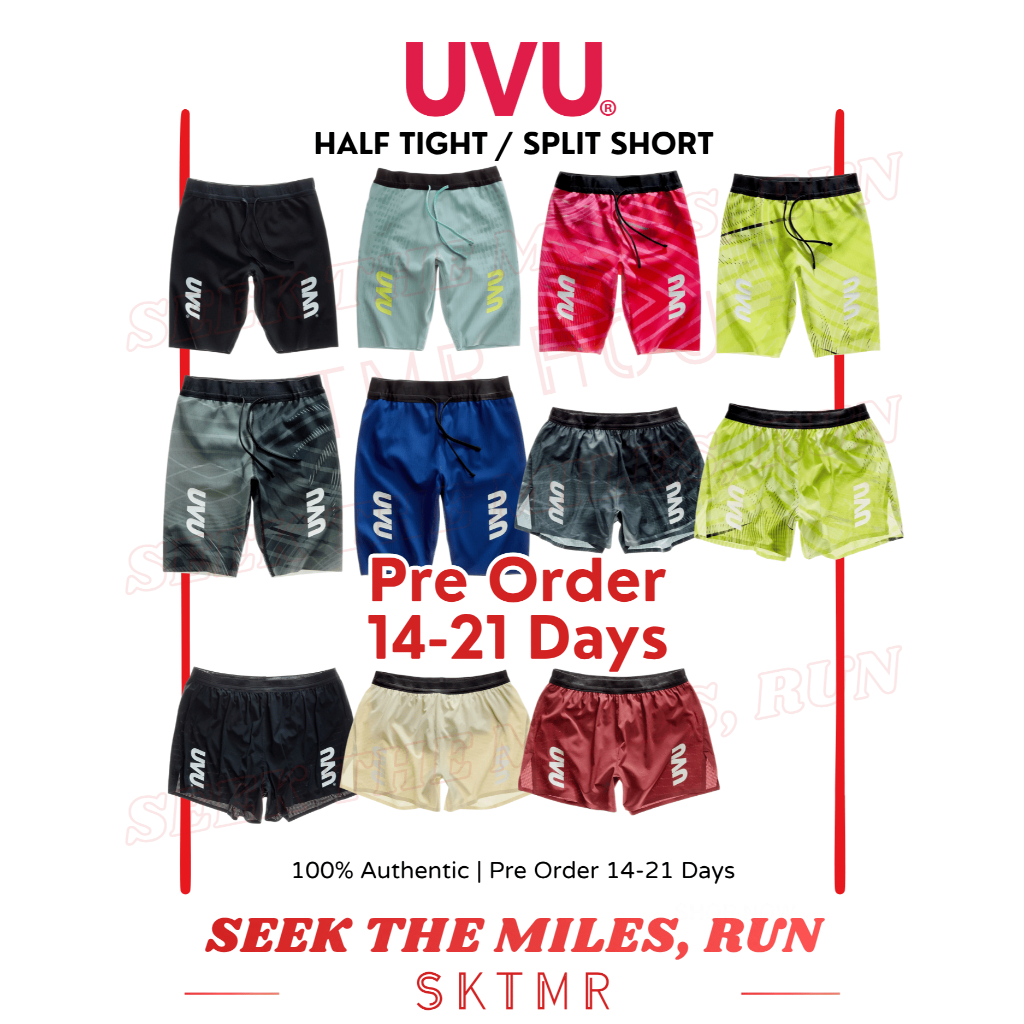 [Pre Order 14-21 วัน] UVU Half Tight v.2 กางเกงรัดกล้ามเนื้อ [มีช่องมือถือ เจล2]