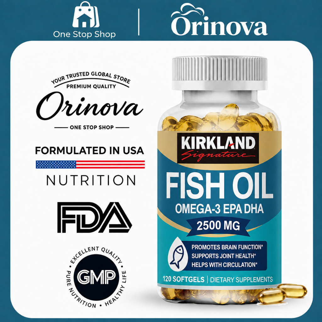 Fish Oil 2500mg Omega-3 EPA DHA น้ำมันปลา สนับสนุนสมอง ข้อต่อ หัวใจ [120 แคปซูล]