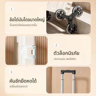 TD ถเข็นพับได้ 50L-200L รับน้ำหนัก 150kg ล้อปีนบันได 8 ล้อ ขึ้นบันไดได้ แข็งแรง มีตัวล็อก