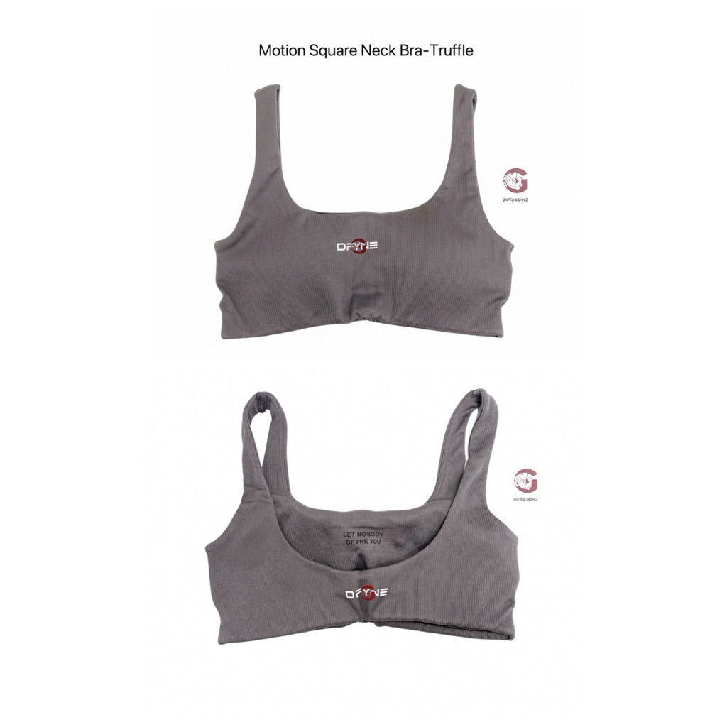 Dfyne ของแท้100% พร้อมส่ง Motion Square Neck Bra-Truffle