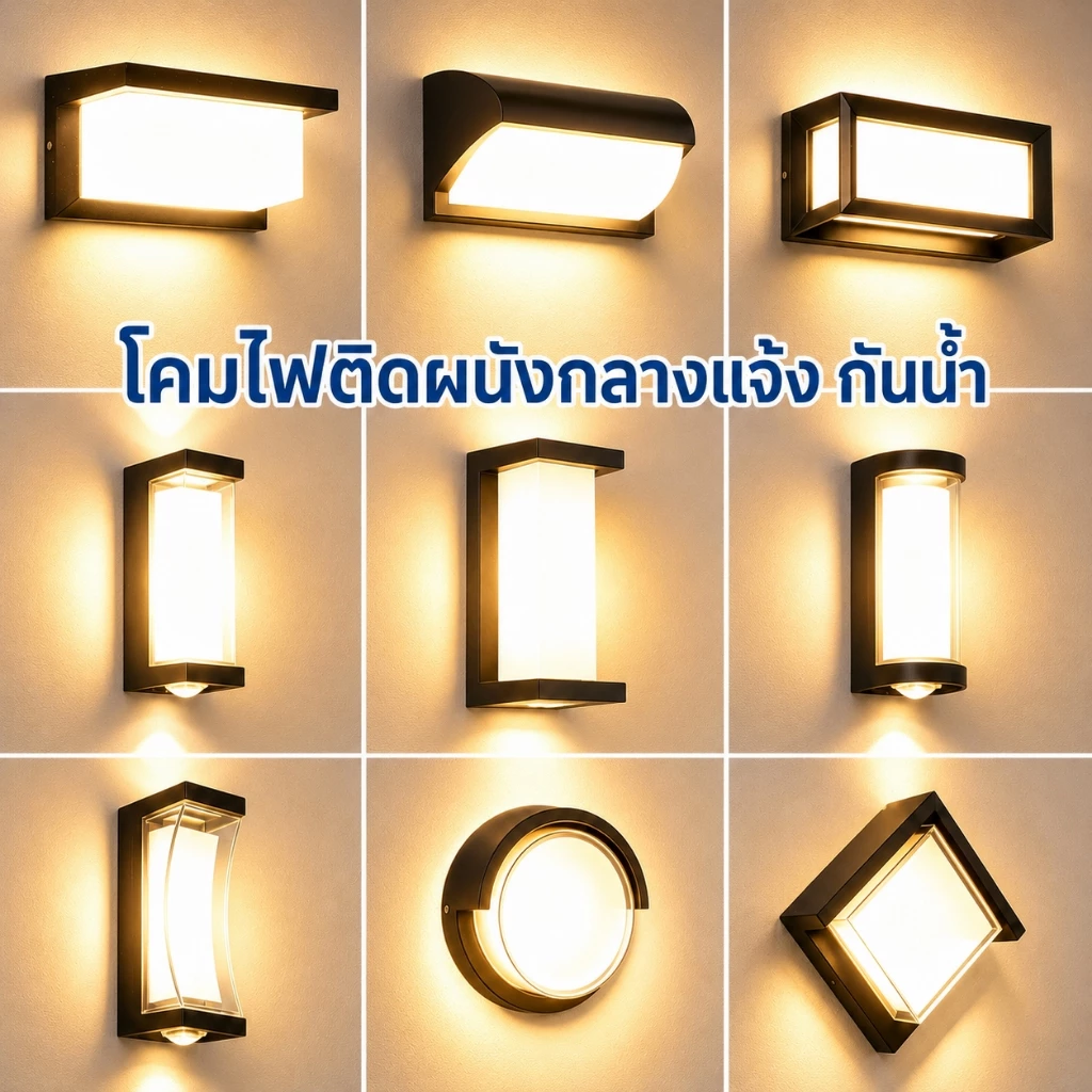 โคมไฟติดผนัง LED 25W โคมไฟกันน้ำกลางแจ้ง ไฟติดผนัง ไฟติดรั้วบ้าน กันน้ำ IP66 Wall Light ใช้สำหรับสวนตกแต่งทางเดิน