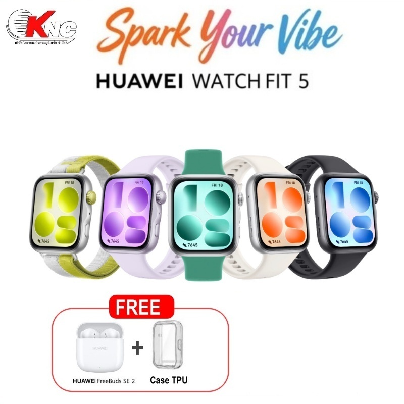 HUAWEI WATCH FIT 5 ขนาด 1.82 นิ้ว AMOLED ใช้งาน สูงสุด 10 วัน ประกันศูนย์ 1 ปี