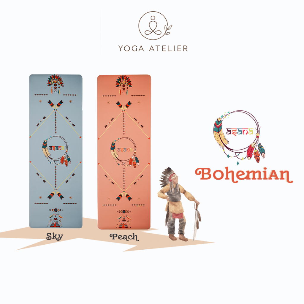 ASANA BOHEMIAN NON-SLIP YOGA MAT 5mm - เสื่อโยคะกันลื่น หนึบทั้งตอนมือแห้งและมีเหงื่อ
