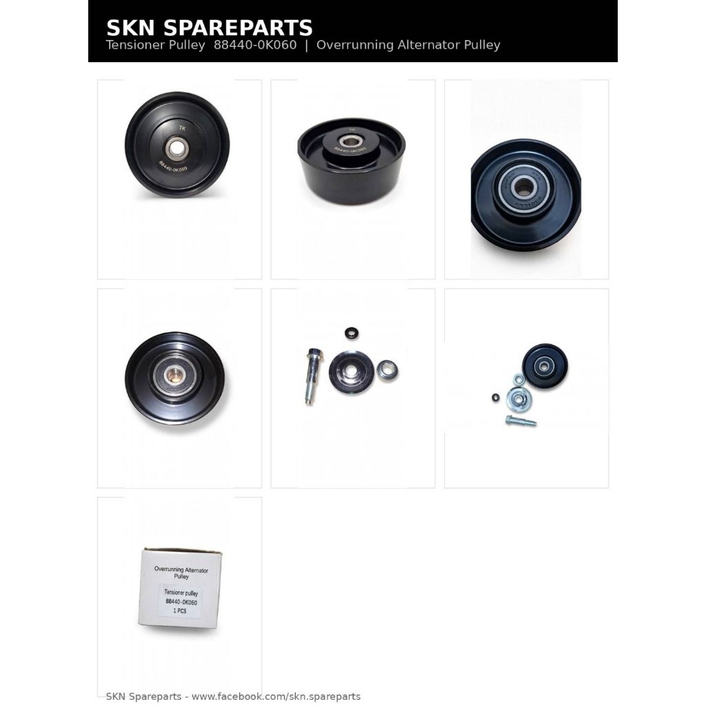 ลูกรอกดันสายพานหน้าเครื่อง รหัส 88440- 0 K 060 สำหรับวีโก้แล้ว Fortuner D4D Commuter