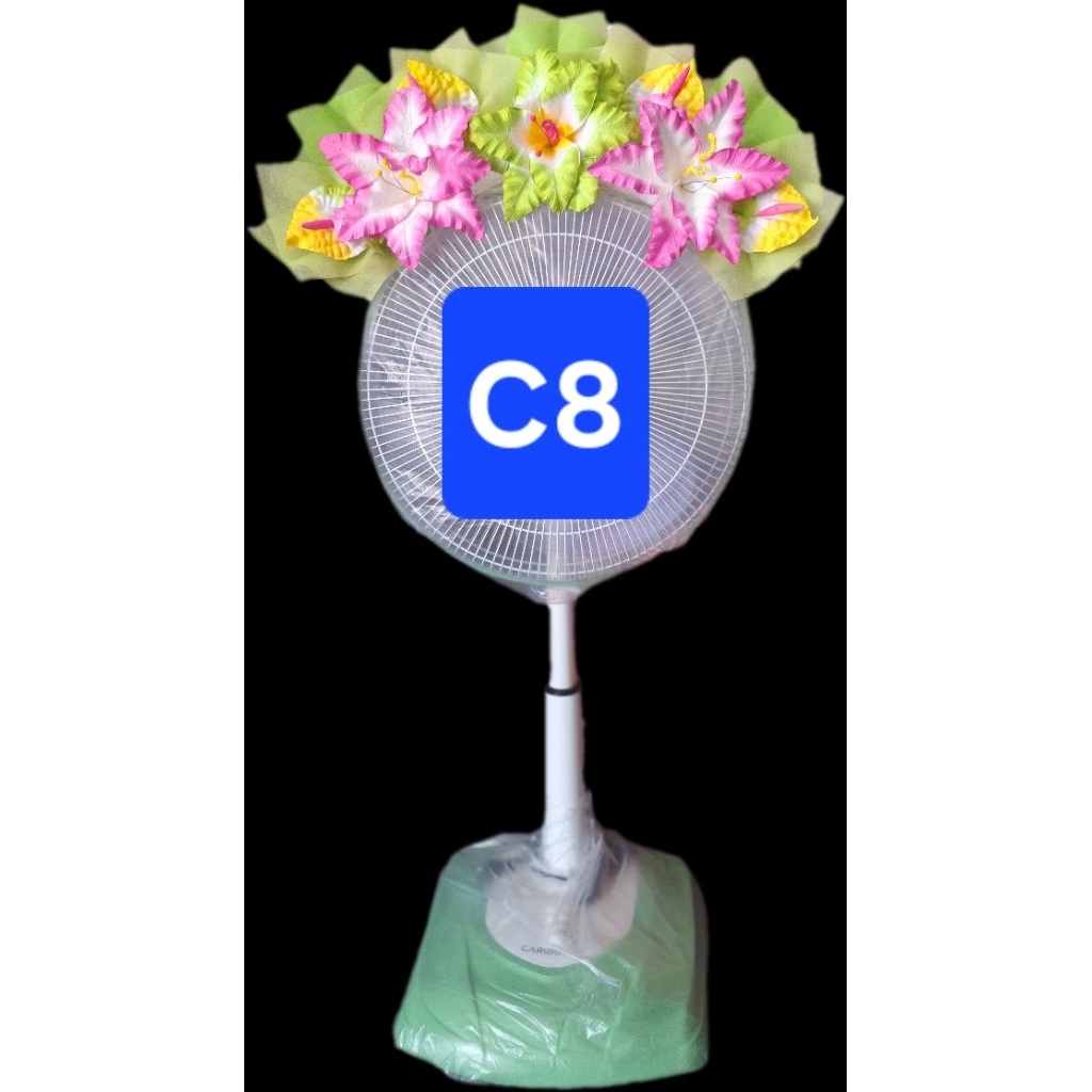พวงหรีดหน้าพัดลม ดอกไม้ติดพวงหรีด