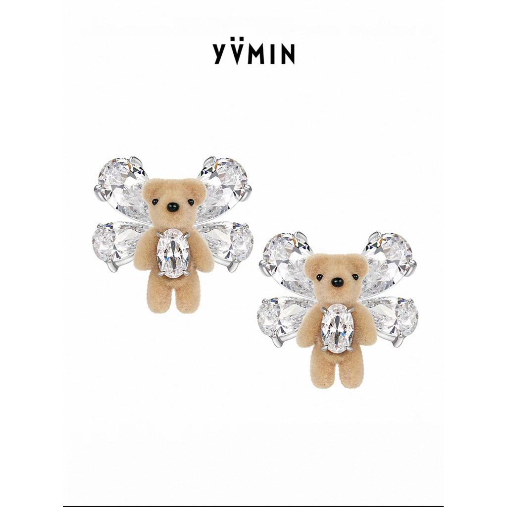 ต่างหู Yvmin Mini bear Gemstone