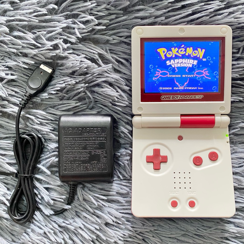 (แถมตลับ+หัวชาร์จ) เครื่องแท้บอดี้ใหม่ Gamboy Advance SP-101 (จอสว่างไบรเตอร์) ลาย Toad (มาริโอ้) ปุ