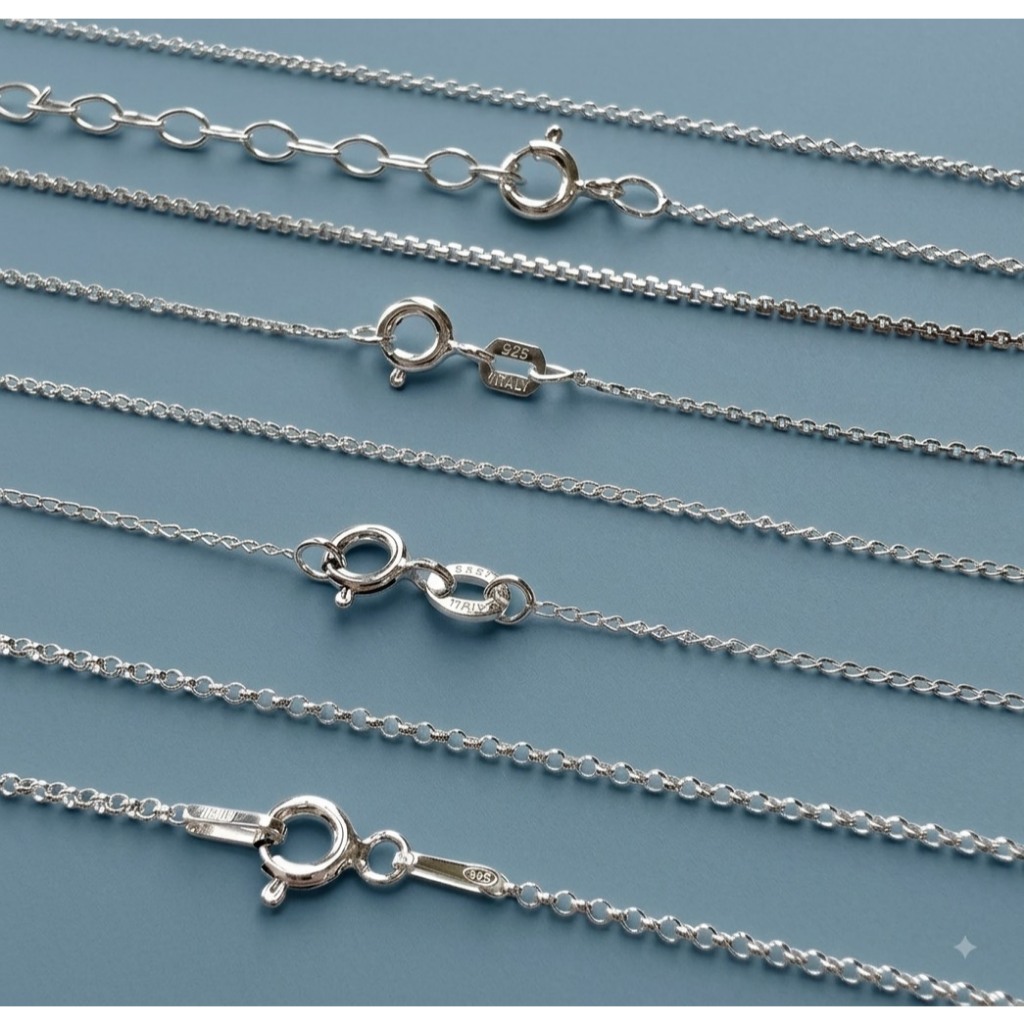 สร้อยคอเงินแท้ Sterling silver 925 ลายอิตาลี สร้อยเงินแท้