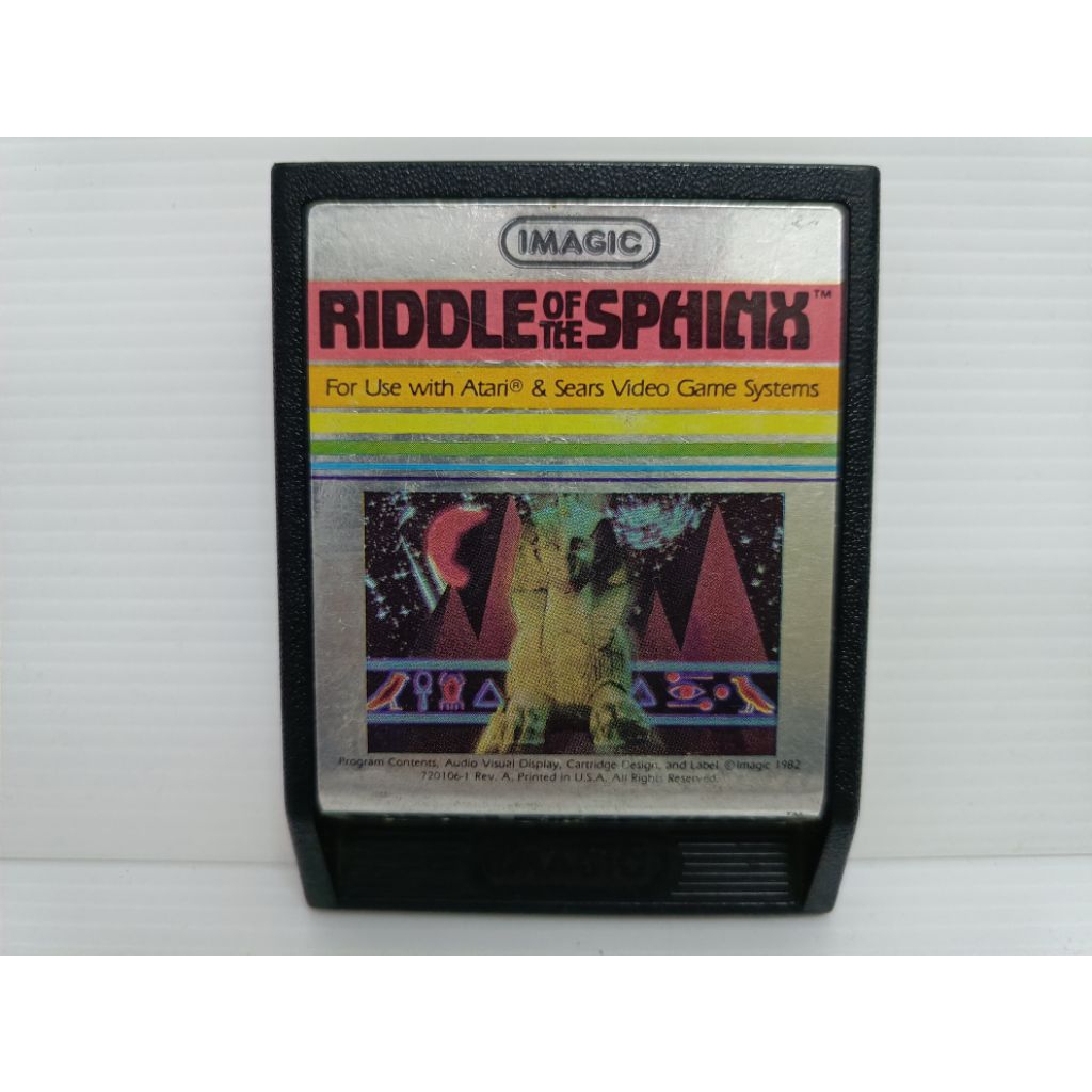 ตลับ Atari และ Atari2600 เกม Riddle of the Sphihx