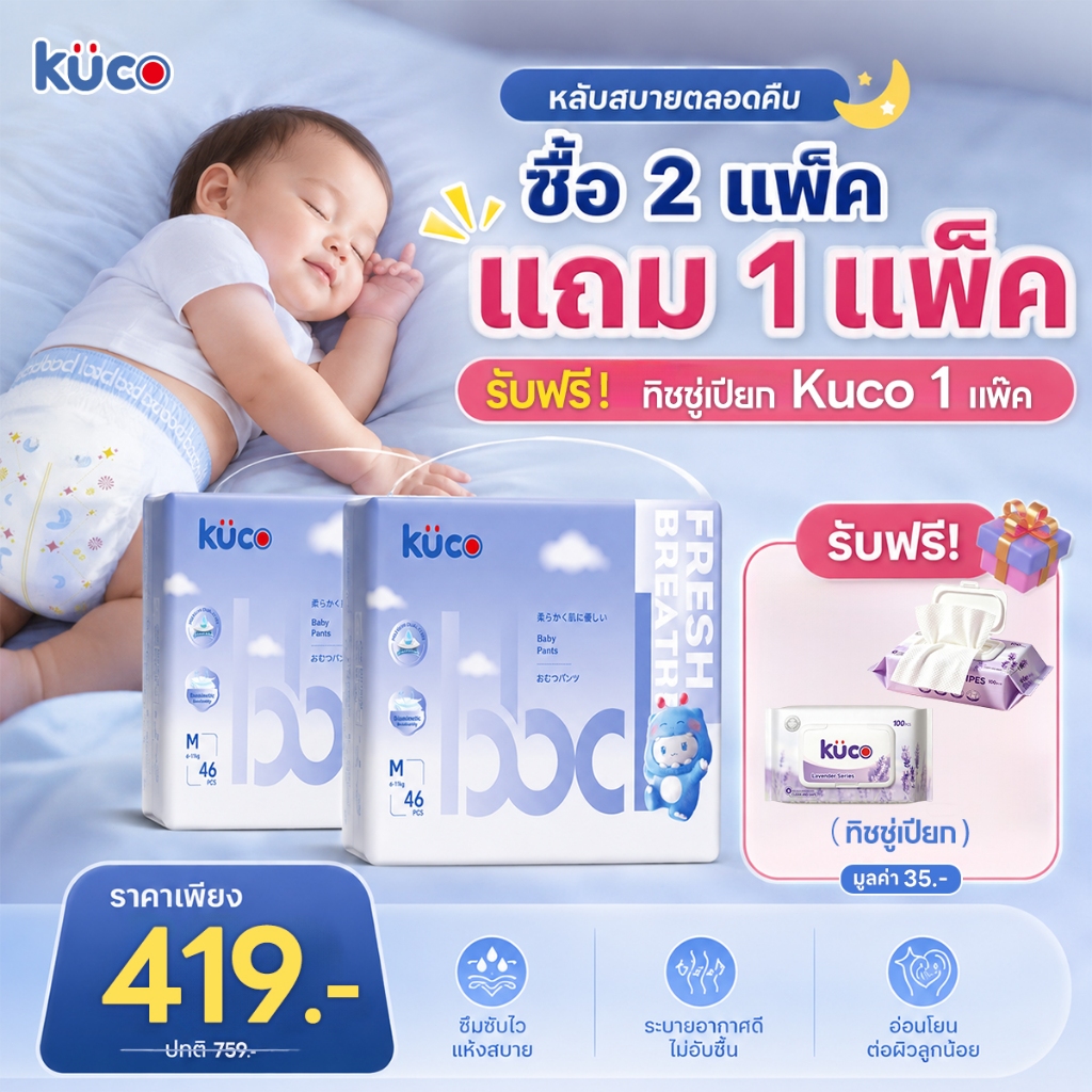 【ซื้อ 1 แถม 1】 ผ้าอ้อมเด็ก นุ่มลื่น แบบสวม/แบบเทป ซึมซับดีเยี่ยม ป้องกัน 360° คุณภาพสูง ลูกนอนหลับสบายทั้งคืน ผ้าอ้อม