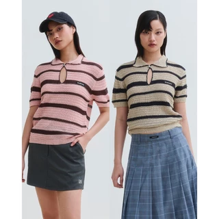 maison KEEPS | Sana Knitted Top | เสื้อไหมพรม แขนสั้น แต่งกระดุมโลโก้
