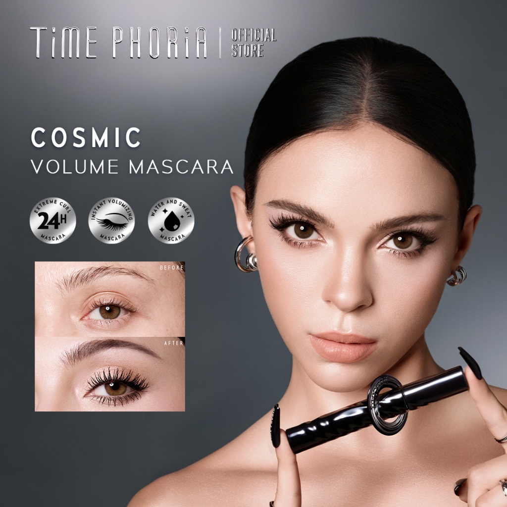 NEW!TimePhoria Cosmic Ultrahold Volume Mascara มาสคาร่า กันน้ำ กันเหงื่อ ตาโตขึ้น ติดทน 24H