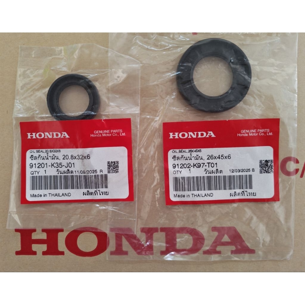ซีลข้อเหวี่ยงซ้าย-ขวา PCX150 ปี2018 - 2020 แท้ศูนย์ HONDA 91202-K97-T01, 91201-K35-J01
