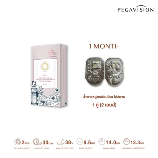 PEGAVISION คอนแทคเลนส์สี รายเดือน รุ่น KAORI สี Peony Brown (2 เลนส์/กล่อง)