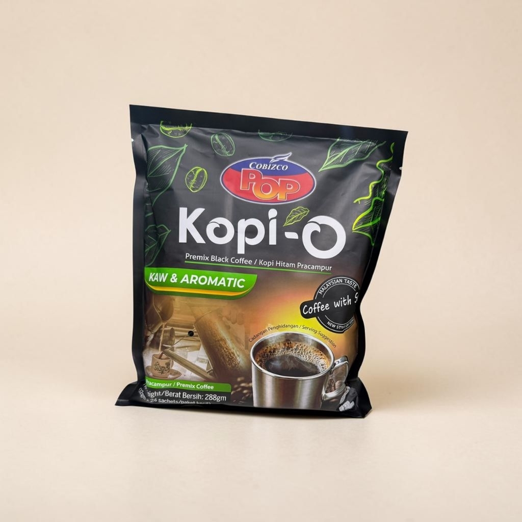 พร้อมส่งกาแฟดำ Kopi-O Premix Black Coffee/Kopi  ขนาด288กรัม