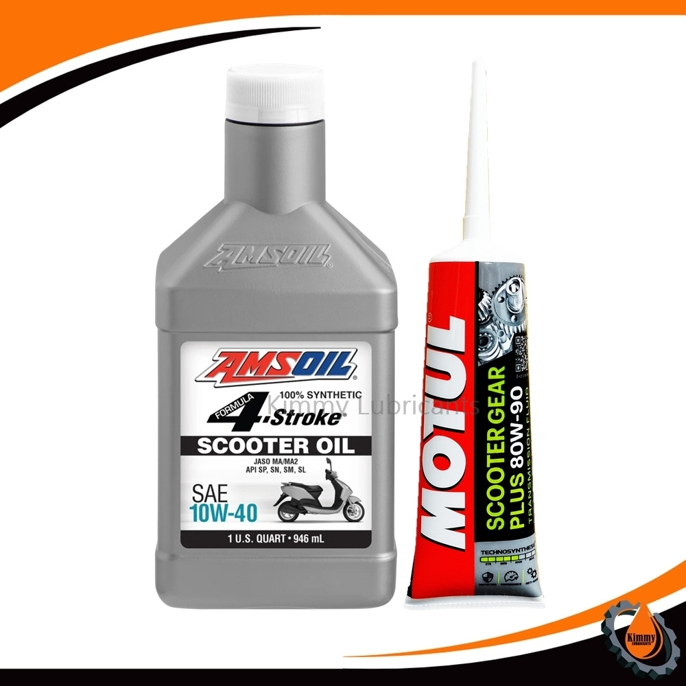 *ฟรีน้ำมันเฟืองท้าย*Amsoil Scooter Synthetic 100% 10w-40