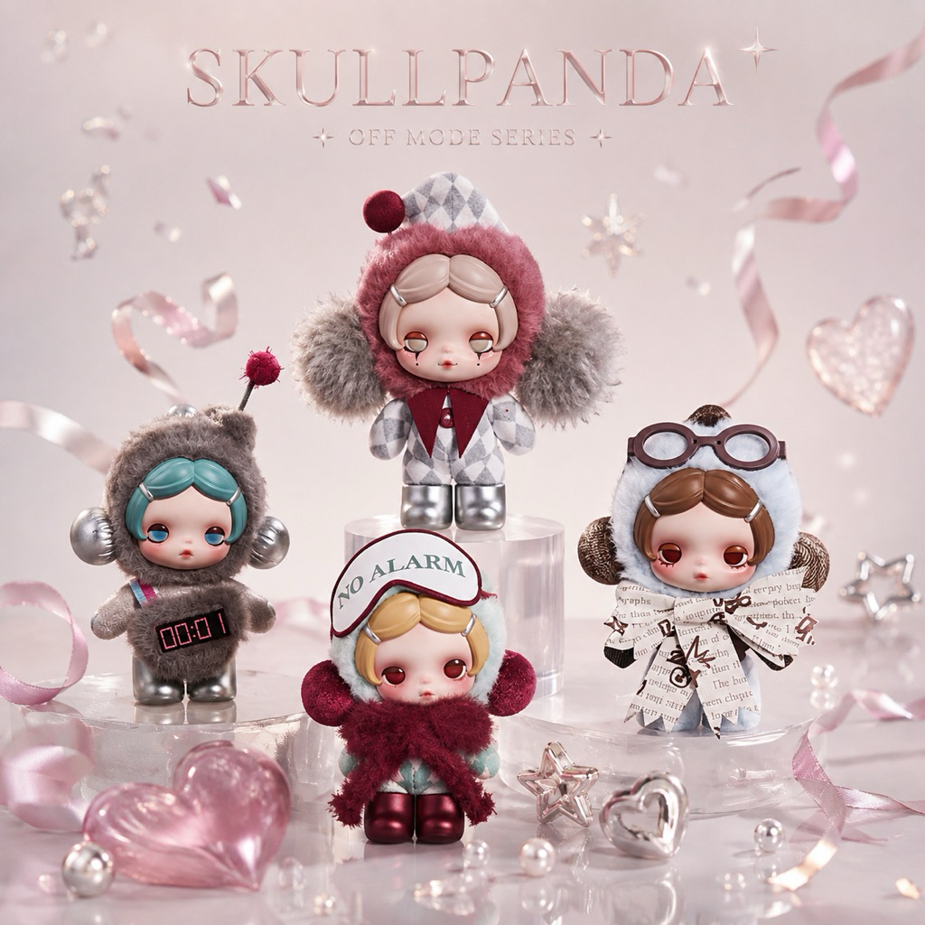 【ของแท้ 💯% ✨ Magic Pick 🔮】POP MART SKULLPANDA Off Mode Series | Plush Doll Pendant พวงกุญแจตุ๊กตา 🪄