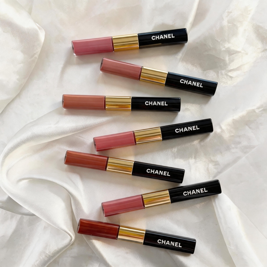 ใหม่เอี่ยม ของเดิม พร้อมส่งChanel Le Rouge Duo Ultra Tenue ลิปชาแนลสองหัว เงาวาว ติดทน ของแท้ #69 #154 #174 #186
