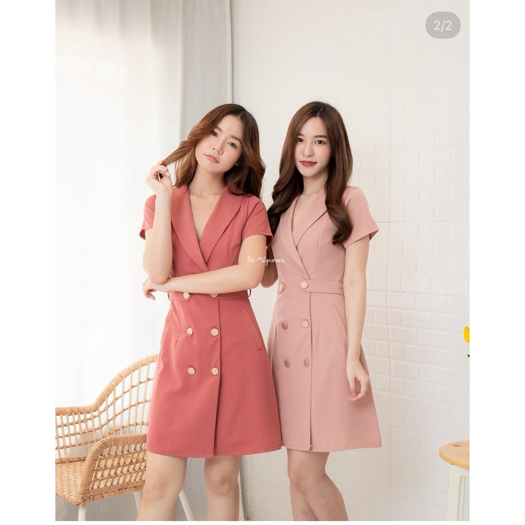 เดรสสีชมพู lamignonne official store