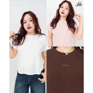 FAMOUS เสื้อยืดปัก FAMOUS #FMBL-G3T086