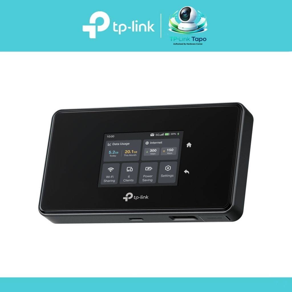 TP-Link M8550 5G Mobile Wi-Fi  พ็อกเก็ตไวไฟ (MiFi) รองรับสัญญาณ 5G และ Wi-Fi 6E