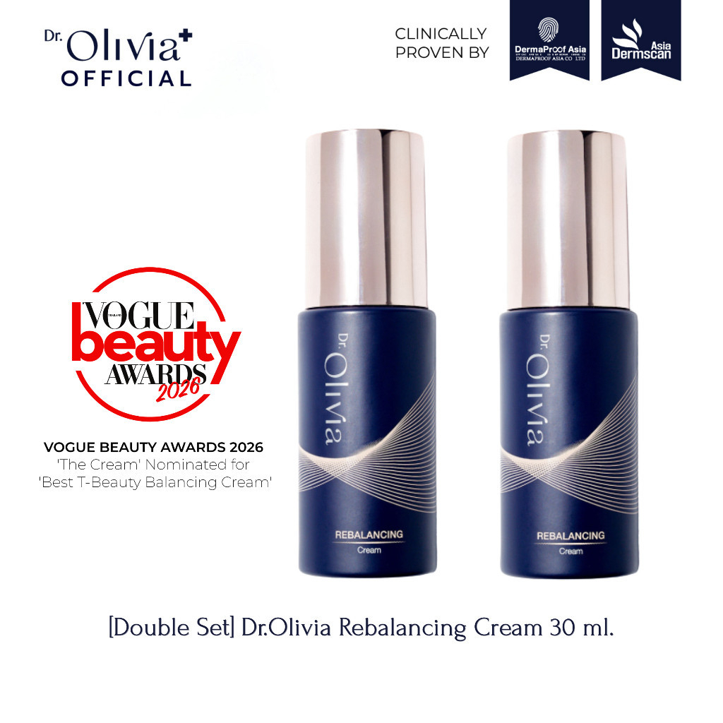 [Double Set] Dr.Olivia Rebalancing Cream 30 ml. มอยซ์เจอร์ไรเซอร์ตอบโจทย์ทุกผิวที่ผิวสุขภาพดีต้องการ มี Ectoin สูงถึง 7%