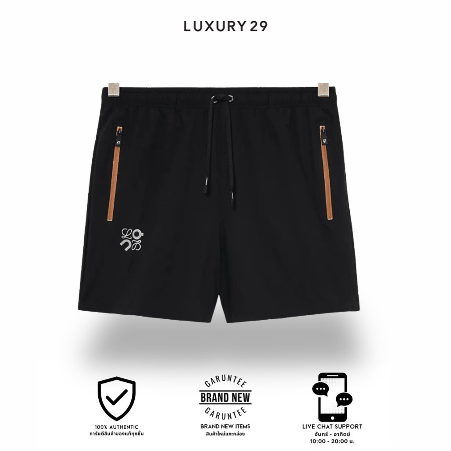 กางเกงขาสั้น On x Loewe Shorts in technical shell Black (พร้อมส่ง)