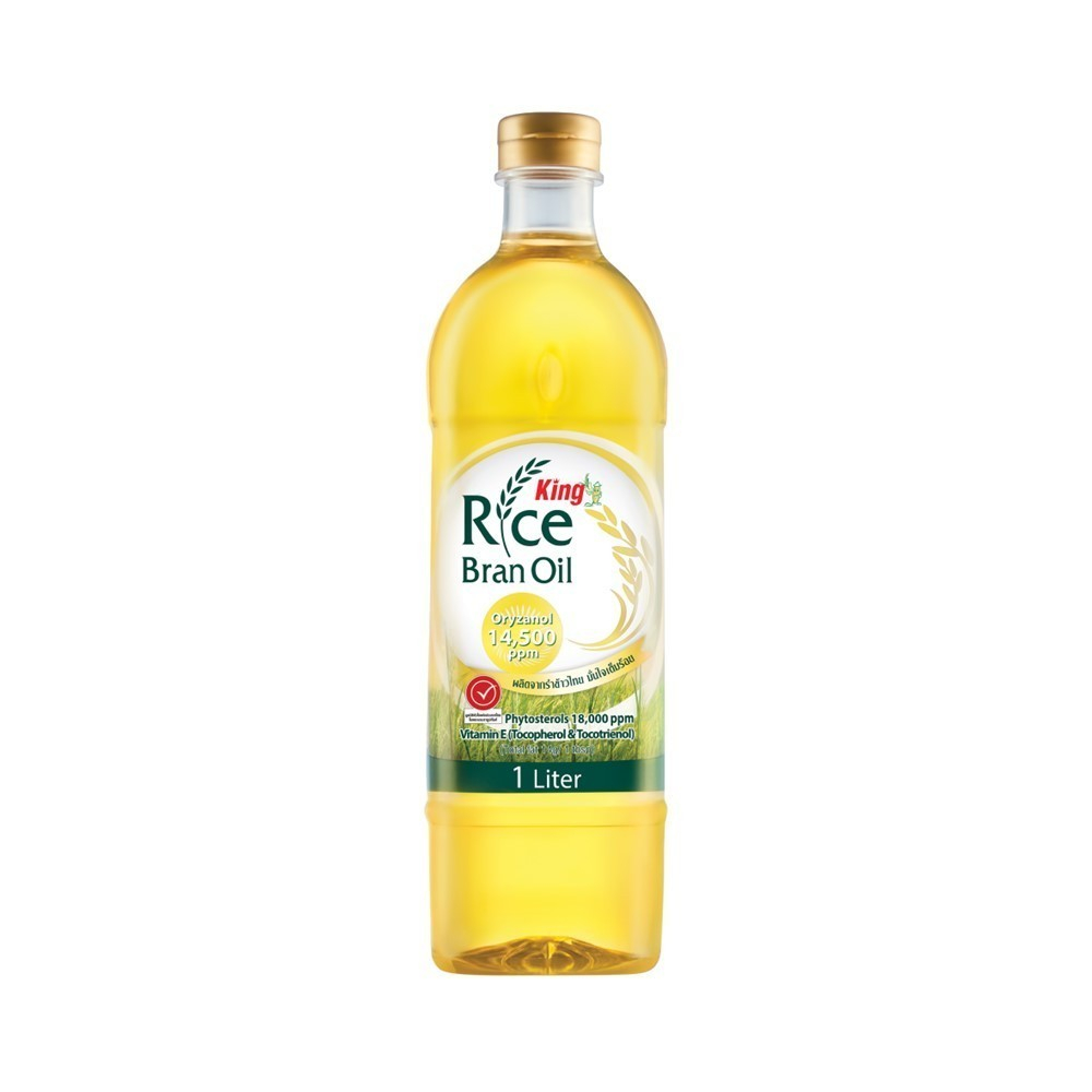 คิงน้ำมันรำข้าวโอรีซานอลสูง 1000มล. KING BRAN OIL HI ORYZANOL 1000 ML.