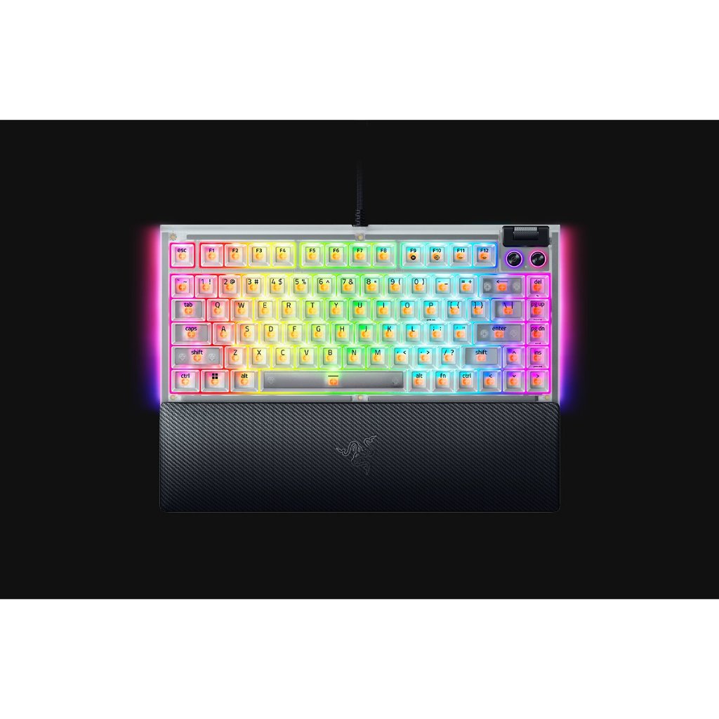 คีย์บอร์ด Razer Blackwidow V4 75% Hot - Swappable Mechanical Gaming Keyboard Phantom Edition Orange 