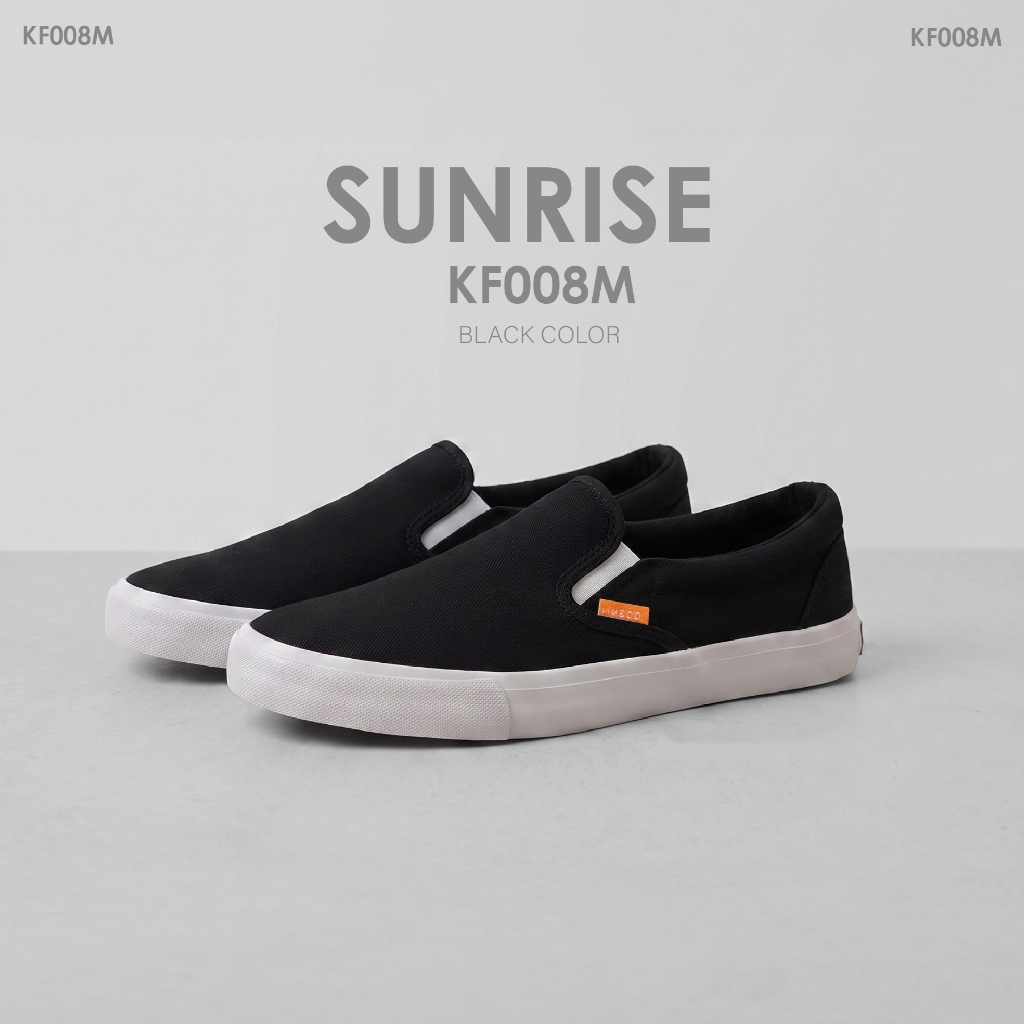 KIM&CO. Sunrise โฉมใหม่ (KF008M) รองเท้าผ้าใบกันน้ำ แฟชั่นผู้ชาย สลิปออนมินิมอล กันน้ำ นุ่มสบาย ไม่ต