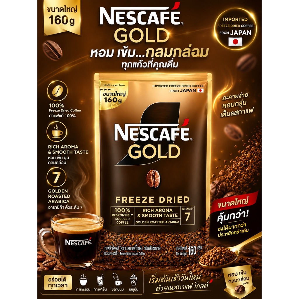 เนสกาแฟ โกลด์ 160กรัม