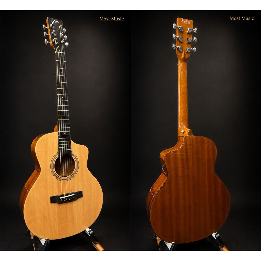 กีต้าร์โปร่ง Most M-36 JF Mini top solid ไม้หน้าแท้ ขนาดพกพา เคลือบเงา