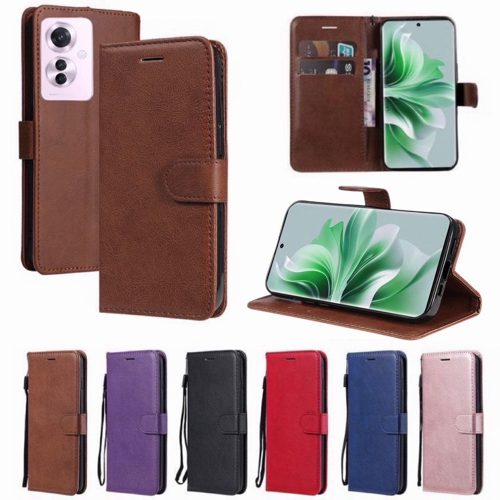 เคสฝาพับ กระเป๋ามือถือ มีล็อก สำหรับรุ่น OPPO Reno11F เคสโทรศัพท์