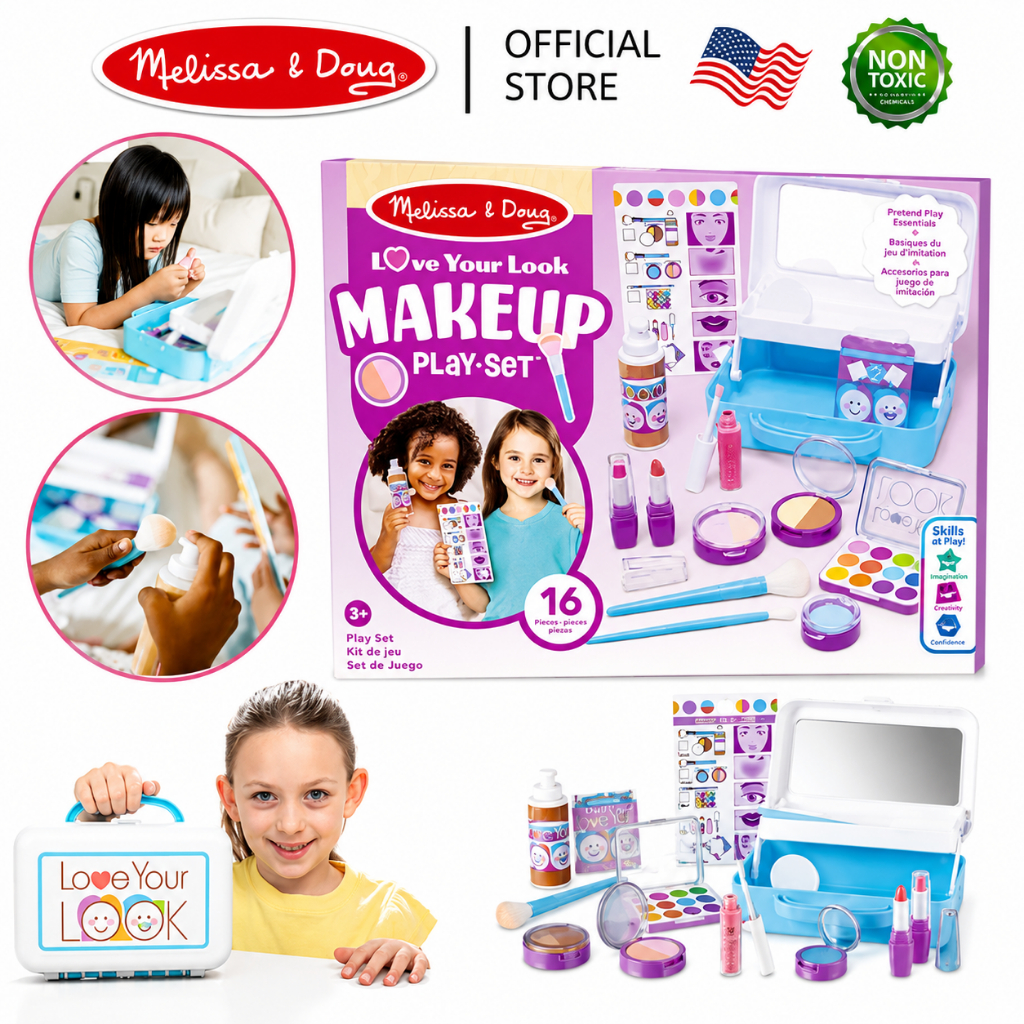 (ของแท้ USA) Melissa & Doug Makeup Kit Play Set ชุดแต่งหน้าเด็ก เครื่องสำอางของเล่น เมคอัพ ไม่เลอะเทอะ เด็กผู้หญิง