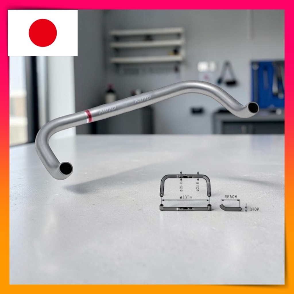 NITTO RB-018 Aluminum Bullhorn Handlebar 400mm Light Gray Gunmetal Ø26.0mm Bicycle