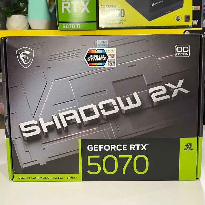 การ์ดจอ GPU MSI 5070 12G \ RTX 5060Ti 8G SHADOW 2X OC PLUS สินค้าใหม่ \ มือสอง มีประกันไทย