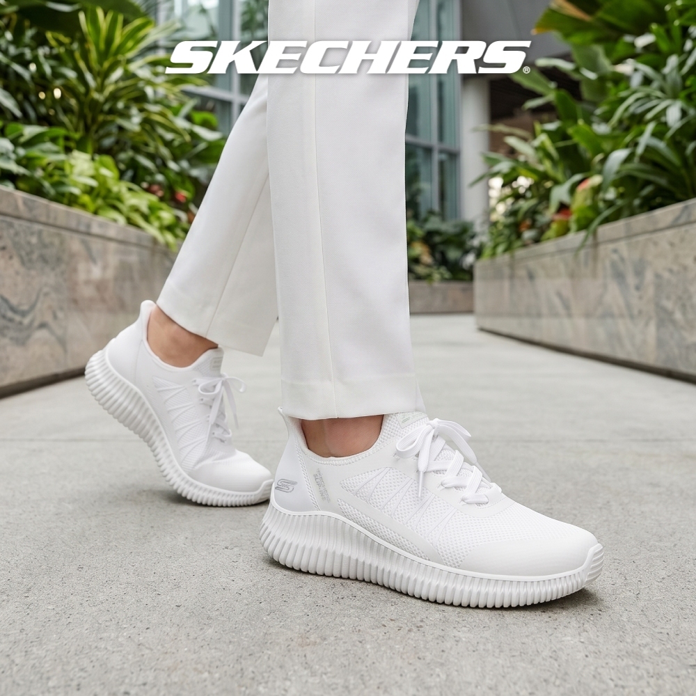 Skechers สเก็ตเชอร์ส รองเท้าผู้หญิง Women Bobs Geo Lite Bobs Sport Shoes - 117413-WHT - Memory Foam