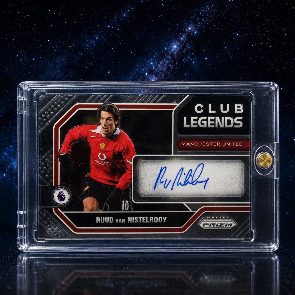 การ์ดลายเซ็นนักฟุตบอล Ruud van Nistelrooy Panini Prizm Club Legends Manchester United